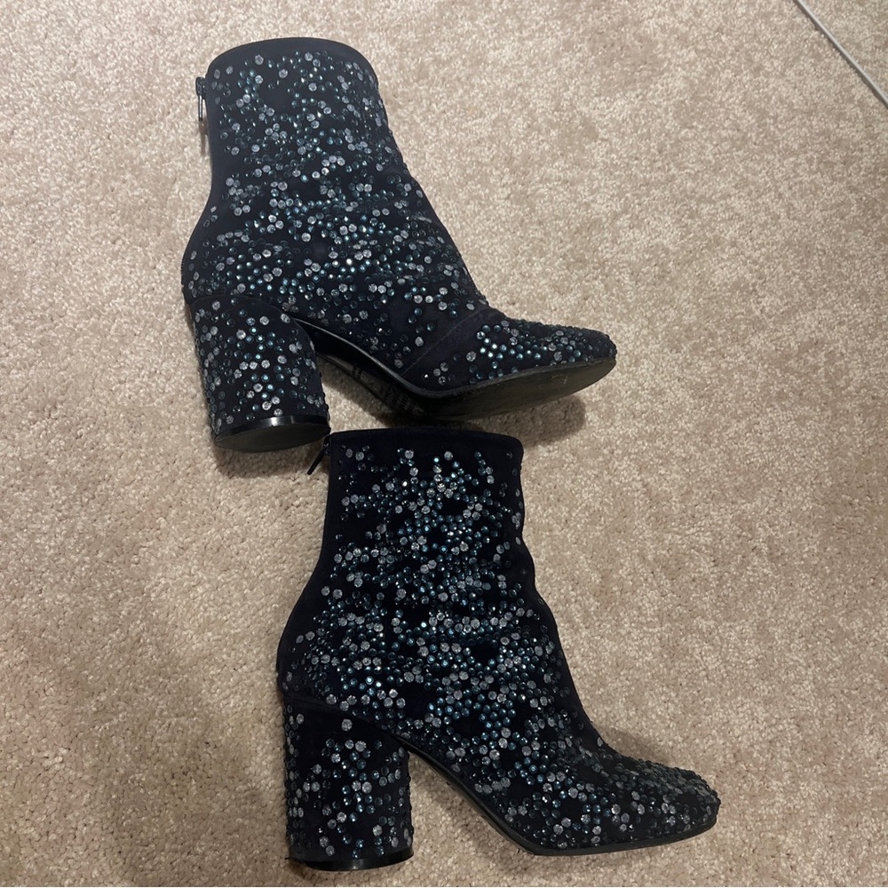 Maison Martin margiela ancle boots midnight suede blue broken glass size 36